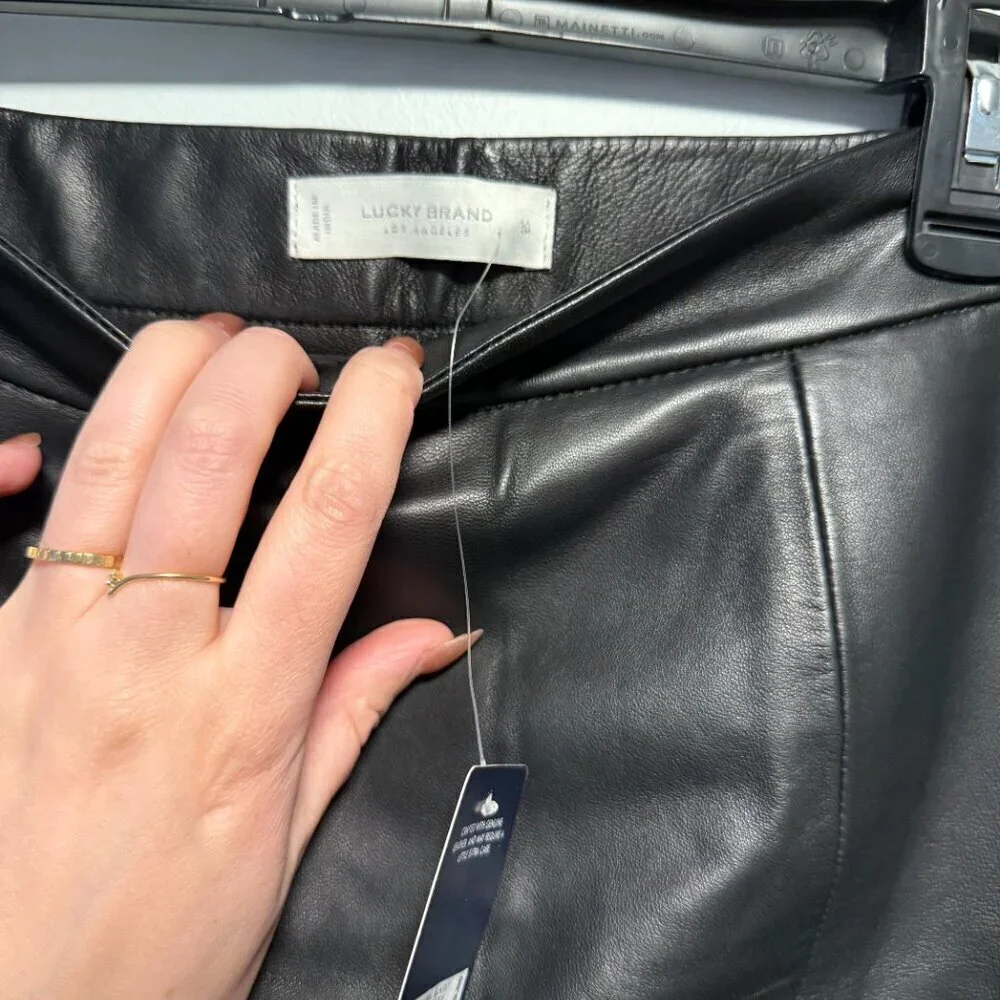 Lucky Brand NWT Leather Mini Skirt 10